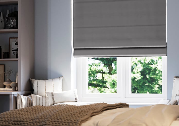 Shima Faux Silk, Slate - Twist&Fit Roman Blind - Image 5